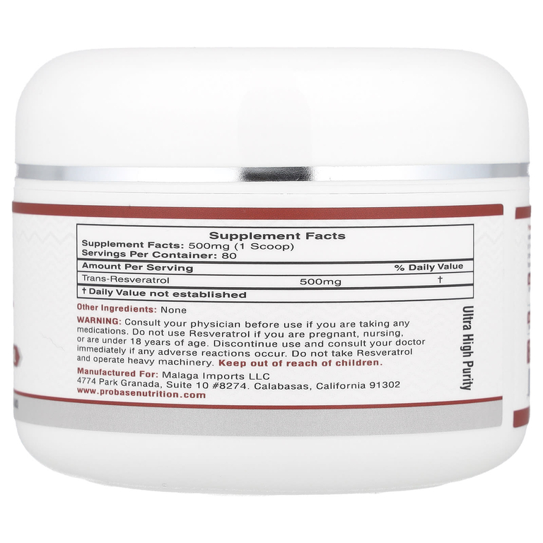 Probase Nutrition, Ресвератрол в порошке, 40 г (1,4 унции)