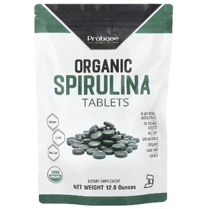 Probase Nutrition, Таблетки из органической спирулины, 12,8 унции