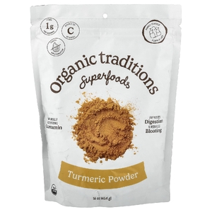 Organic Traditions, Superfoods, порошок из куркумы, 454 г (16 унций)