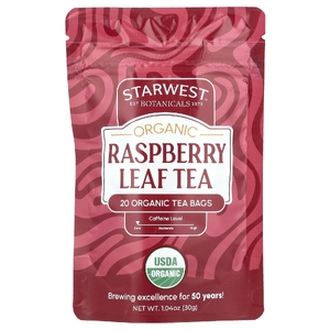 Starwest Botanicals, Органический чай из листьев малины, 20 чайных пакетиков, 30 г (1,04 унции)