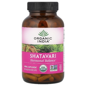 Organic India, Шатавари, 180 вегетарианских капсул (400 мг на капсулу)
