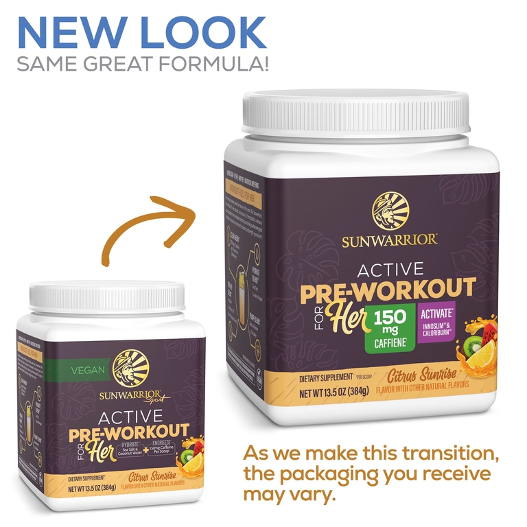 Sunwarrior, Sport, Active Pre-Workout For Her, Citrus Sunrise, 384 г (13,5 унции)