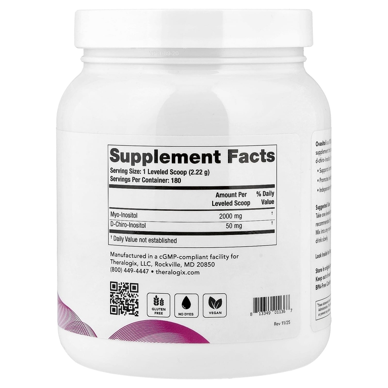 Theralogix, Ovasitol®, инозитол в виде порошка, 400 г (14,12 унции)