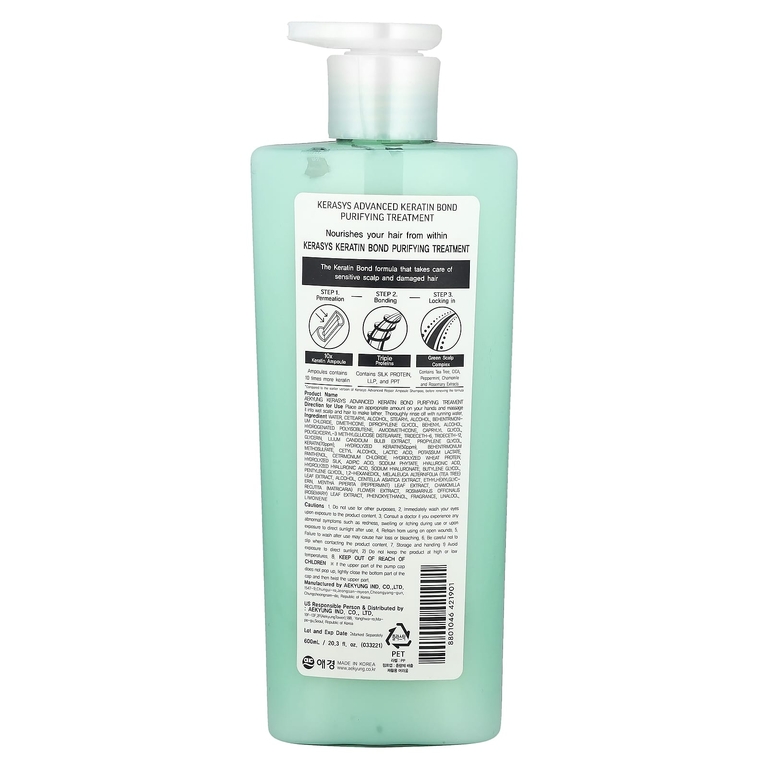 Kerasys, Advanced, Keratin Bond Treatment, очищающее средство, 600 мл (20,2 жидк. Унции) (Товар снят с продажи) 