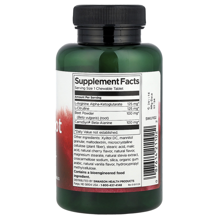 Swanson Vitamins, Beet Root NO+, 60 Chewables