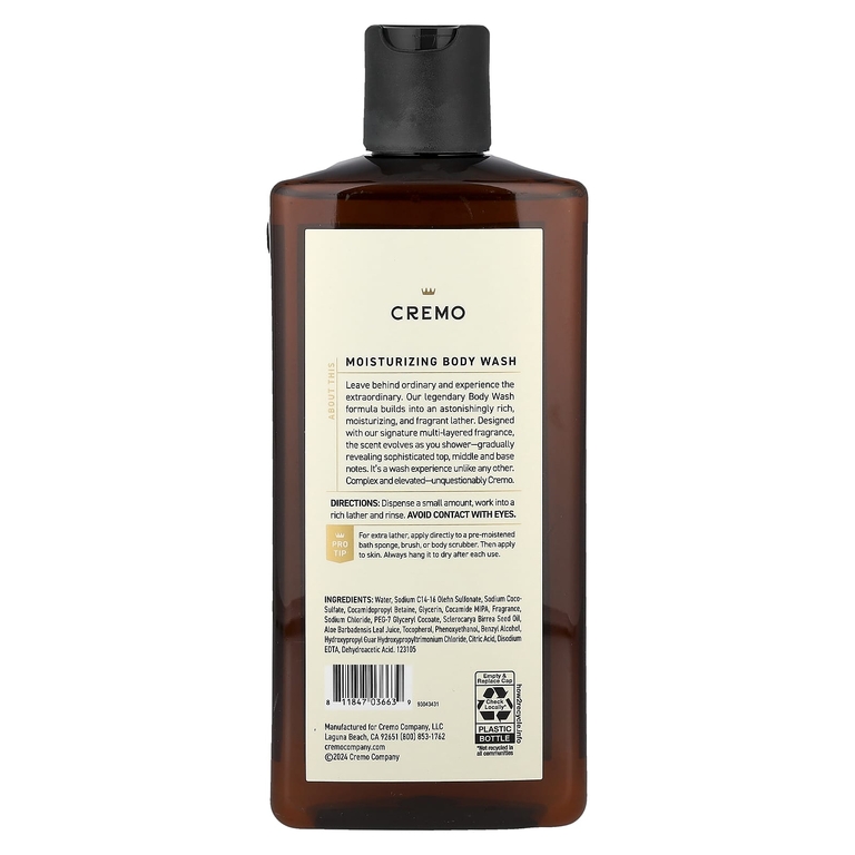 Cremo, Гель для душа, итальянский бергамот, 473 мл (16 жидк. Унций)