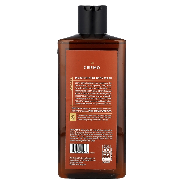 Cremo, Гель для душа, золотистый янтарь, 473 мл (16 жидк. Унций)