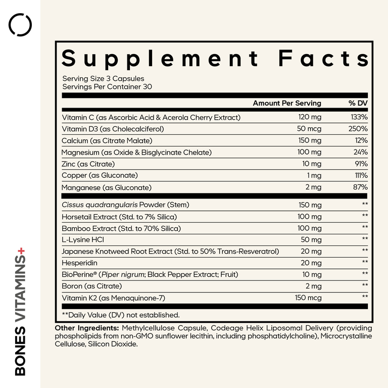 Codeage, Bones Vitamins +, 90 растительных капсул