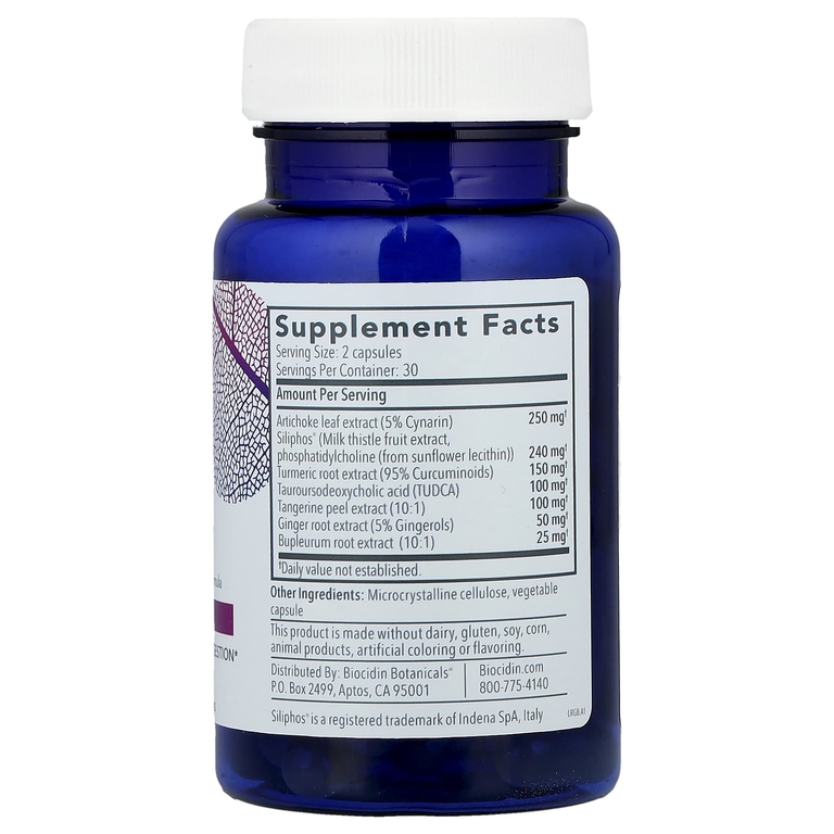 Biocidin Botanicals, Liver GB + ™, детокс, 60 капсул
