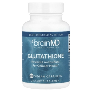BrainMD, Глутатион`` 60 веганских капсул (250 мг на капсулу)