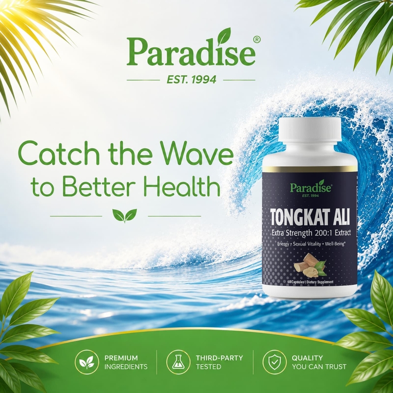Paradise Herbs, Тонгкат Али, 180 капсул (250 мг в каждой капсуле)