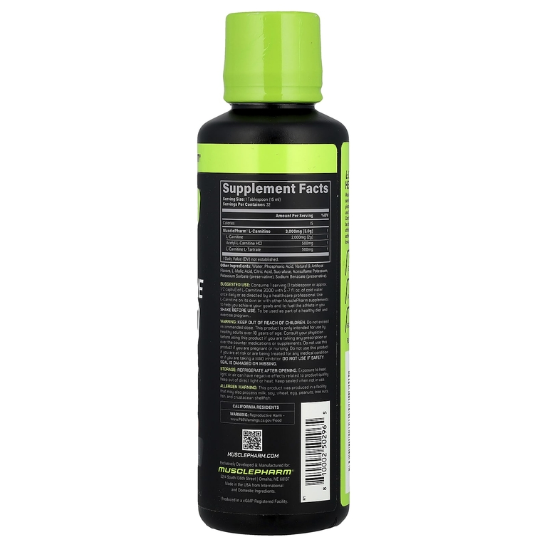 MusclePharm, Select L-карнитин 3000, вишня, 480 мл (16 жидк. Унций)