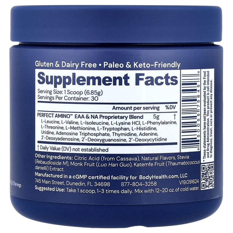 BodyHealth, Perfect Amino ™, лимон и лайм, 205,5 г (7,25 унции)