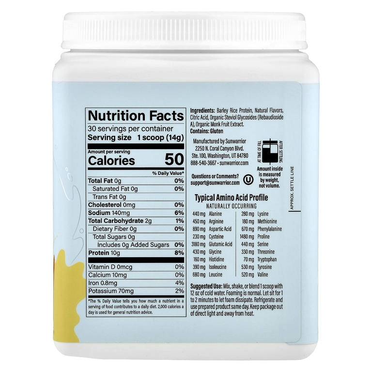 Sunwarrior, Clear Protein Refresher, персик и манго, 420 г (14,8 унции)