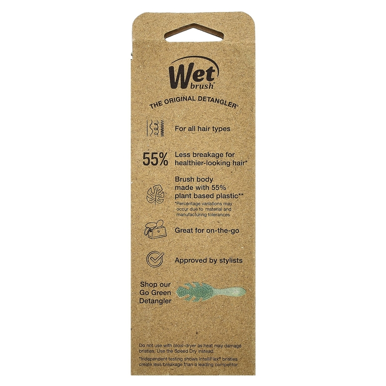 Wet Brush, Go Green, средство для расчесывания волос, розовый, 1 кисть (Товар снят с продажи) 