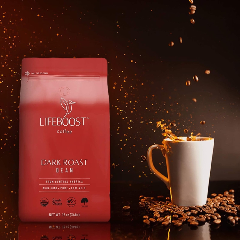 Lifeboost, Coffee, Embolden ™, зерна, темная обжарка, 340 г (12 унций)