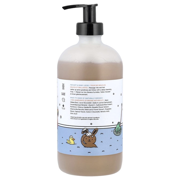 The Unscented Company, Kids, Shiny Shampoo + Wash, без отдушек, 500 мл (16,9 жидк. Унции)