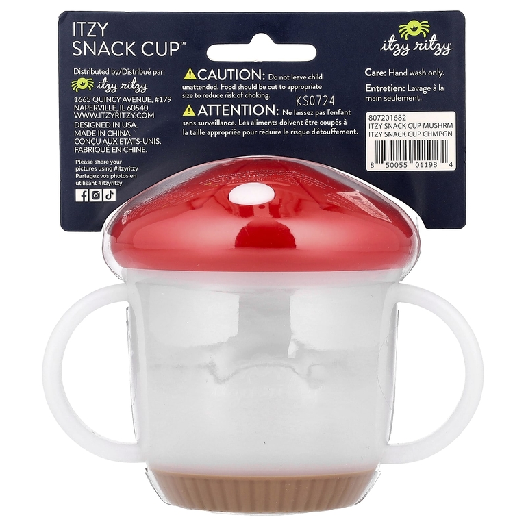 itzy ritzy, Itzy Snack Cup ™, для детей от 12 месяцев, с грибами, 1 стакан (Товар снят с продажи) 