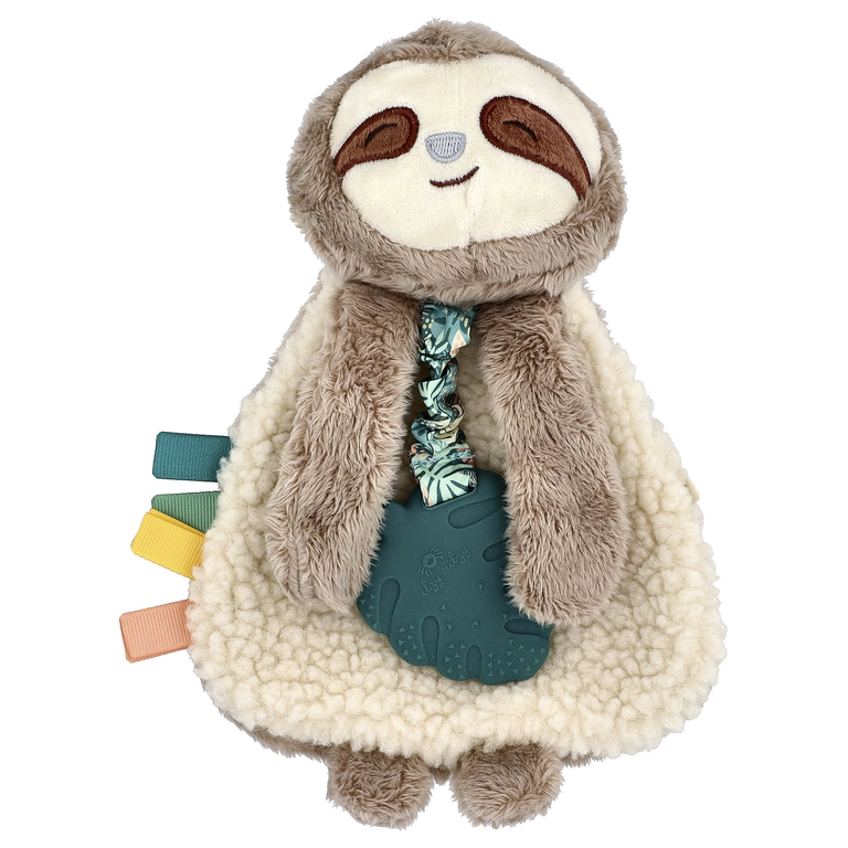 itzy ritzy, Itzy Lovey ™, Plush Lovey с силиконовым прорезывателем для зубов, от 0 месяцев, для праздника, 1 прорезыватель для зубов