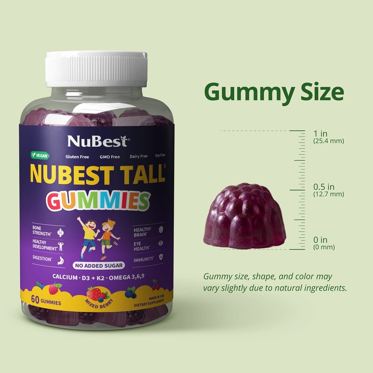 NuBest, Nubest Tall®, жевательные мармеладки, ягодное ассорти, 60 жевательных таблеток