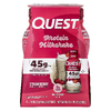 Quest Nutrition, Протеиновый молочный коктейль, клубника, 4 флакона по 414 мл (14 жидк. Унций)