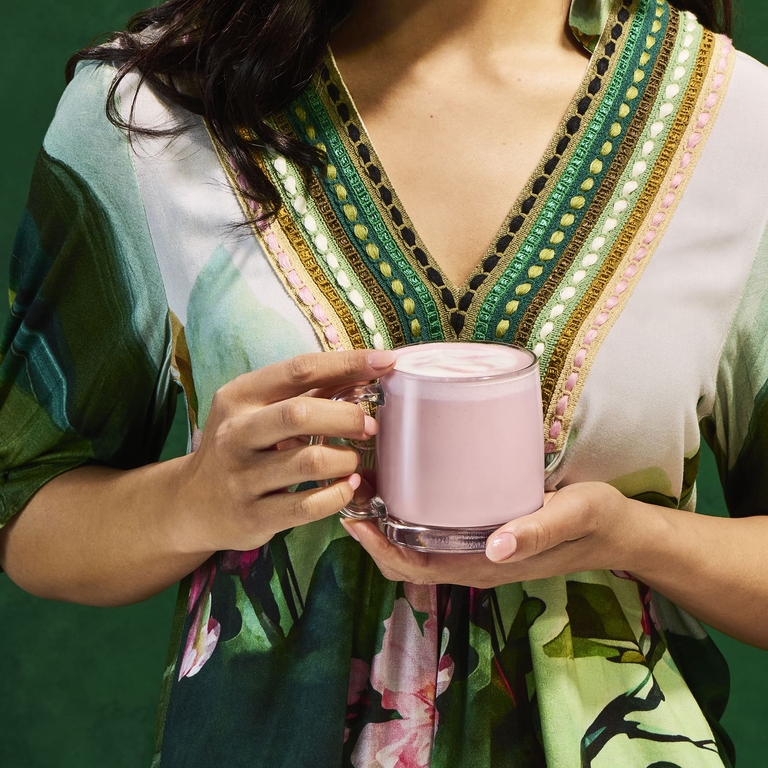 Kuli Kuli, Органический латте из суперфудов, клубника и крем, 125,5 г (4,43 унции)