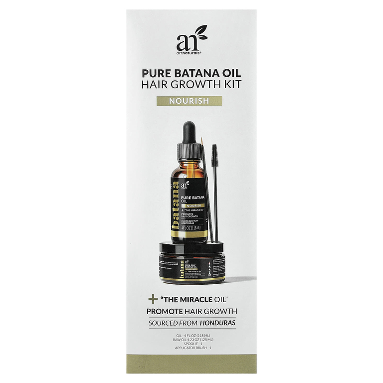 artnaturals, Чистое масло батаны, набор для роста волос, набор из 4 предметов