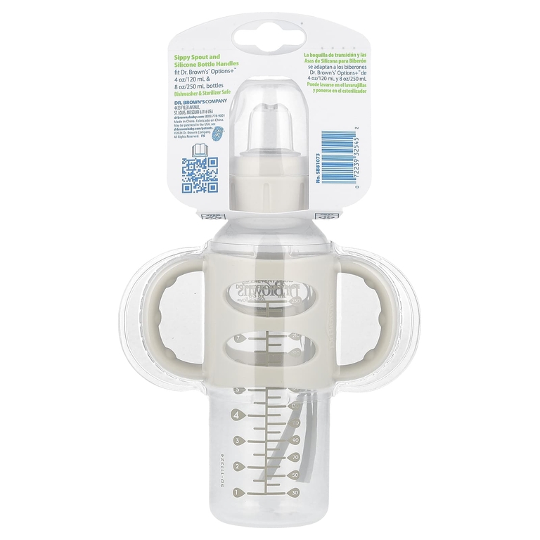 Dr. Brown's, Бутылочка с носиком Sippy, для детей старше 6 месяцев, серая, 250 мл (8 унций) (Товар снят с продажи) 