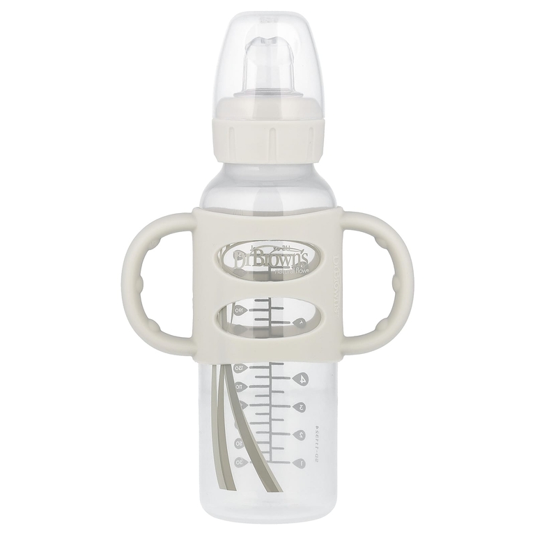 Dr. Brown's, Бутылочка с носиком Sippy, для детей старше 6 месяцев, серая, 250 мл (8 унций) (Товар снят с продажи) 