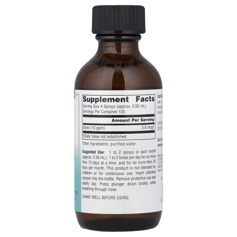 Source Naturals, назальный спрей с коллоидным серебром, 59,14 мл (2 жидкие унции)