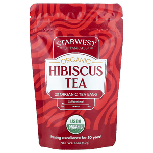 Starwest Botanicals, Органический чай из гибискуса, без кофеина, 20 органических чайных пакетиков, 40 г (1,4 унции) (Товар снят с продажи) 