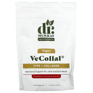 Dr. Murray's, VeCollal®, веганский коллаген типа 1, клубничный крем, 454 г (16 унций)