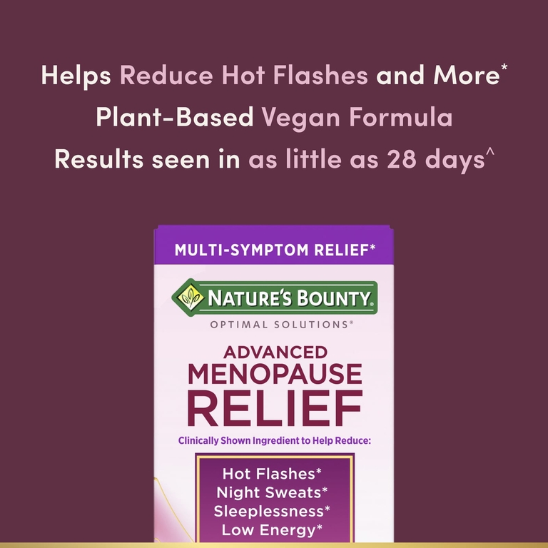 Nature's Bounty, Optimal Solutions®, улучшенное средство для облегчения симптомов менопаузы, 30 таблеток