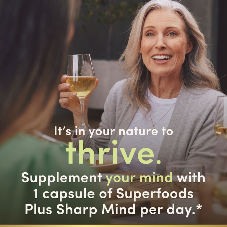 Nature's Bounty, Superfoods Plus Sharp Mind, суперфуды, 30 капсул