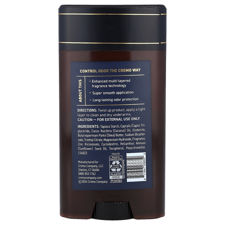 Cremo, Дезодорант, Palo Santo, 75 г (2,65 унции)
