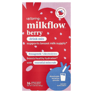 UpSpring, Milkflow®, смесь для приготовления напитка, со вкусом ягод, 16 порционных пакетиков по 10 г (0,35 унции) (Товар снят с продажи) 