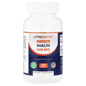 Vitamatic, ниацин, 500 мг, 240 таблеток
