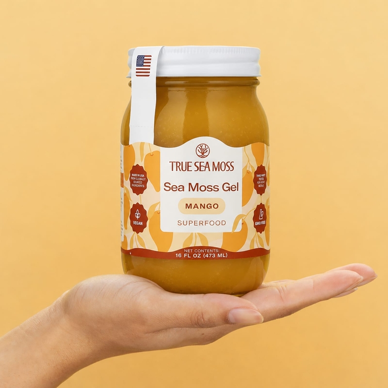 True Sea Moss, гель из морского мха с суперфудами, манго, 473 мл (16 жидк. унций)