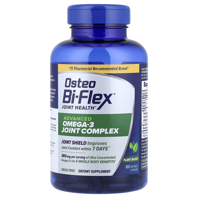 Osteo Bi-Flex, улучшенный комплекс для суставов омега-3, 80 мягких таблеток