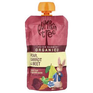 Pumpkin Tree Organics, Peter Rabbit™ Organics, пюре из органических фруктов и овощей, груша, морковь и свекла, 125 г (4,4 унции) (Товар снят с продажи) 