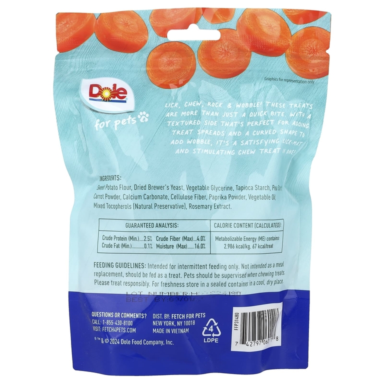 Dole for Pets, Lasting Chew, морковь, 225 г (8 унций) (Товар снят с продажи) 