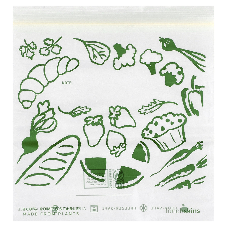 Lunchskins, биоразлагаемые пакеты для сэндвичей с застежкой, 50 шт.