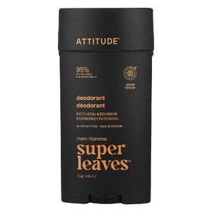 ATTITUDE, Super Leaves™, дезодорант без алюминия, для мужчин, пачули и бурбон, 75 г (2,64 унции) (Товар снят с продажи) 