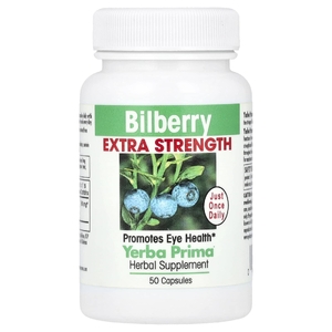 Yerba Prima, черника, 50 капсул (160 мг в 1 капсуле)