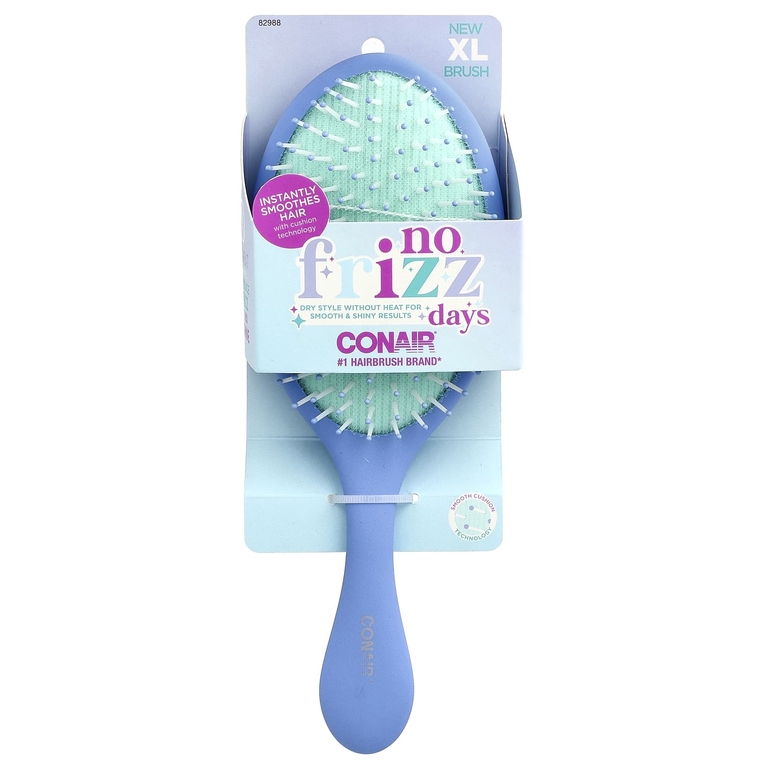 Conair, расческа для волос, без пушения, размер XL, синяя, 1 шт.