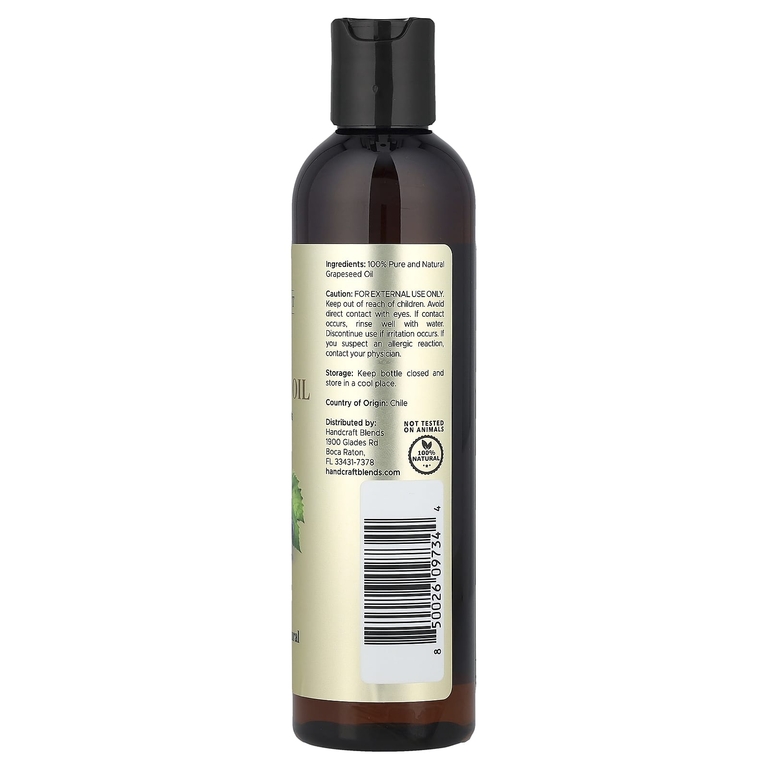 Handcraft Blends, 100% чистое масло из виноградных косточек, 236 мл (8 жидк. унций)