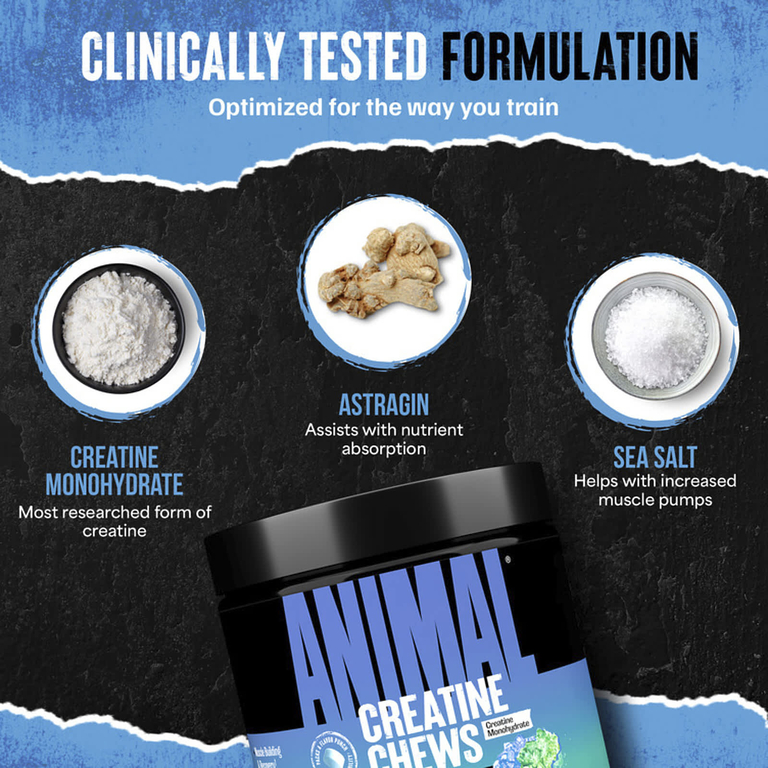 Animal, Creatine Chews, жевательная конфета, 120 жевательных таблеток