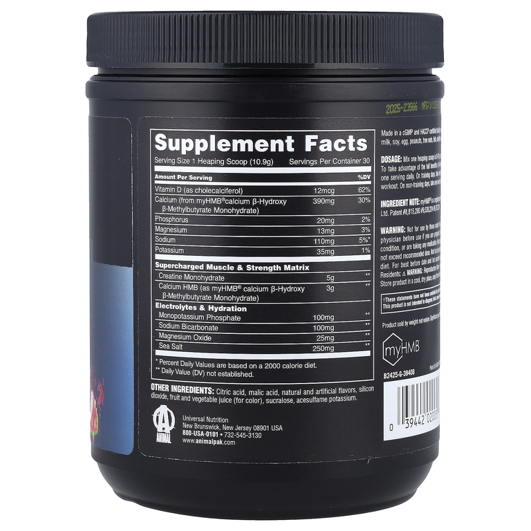 Animal, Creatine HMB+™ в порошке, со вкусом питахайи, 327 г (11,53 унции)