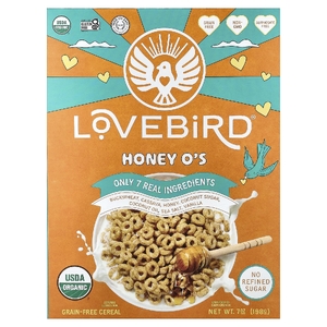 Lovebird, беззерновые хлопья, Honey O's, 198 г (7 унций)