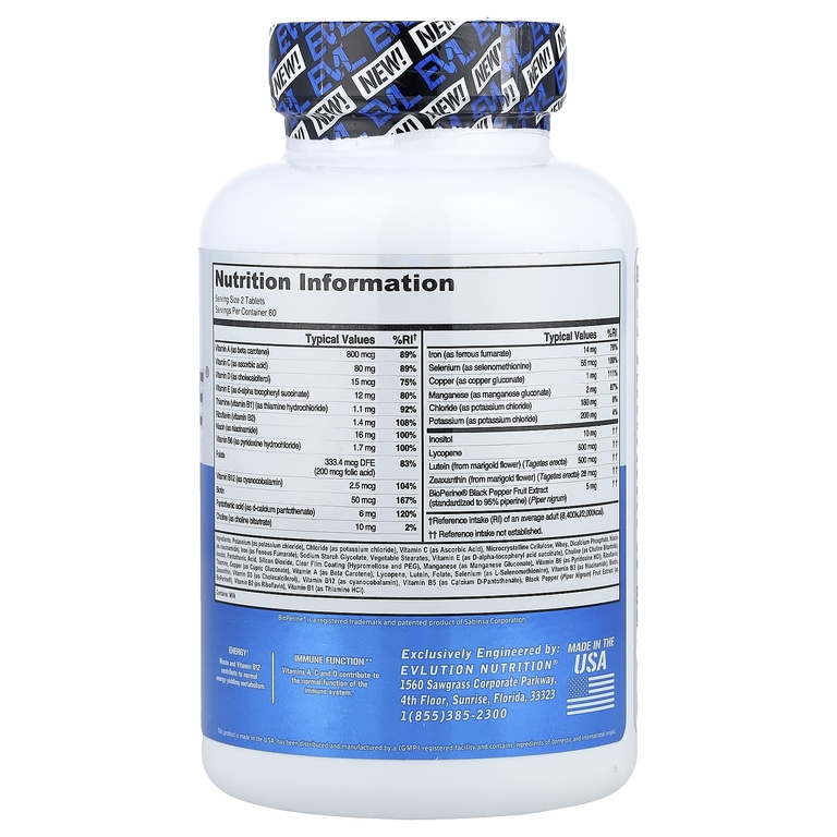 EVLution Nutrition, VitaMode®, высокоэффективные мультивитамины, 120 таблеток